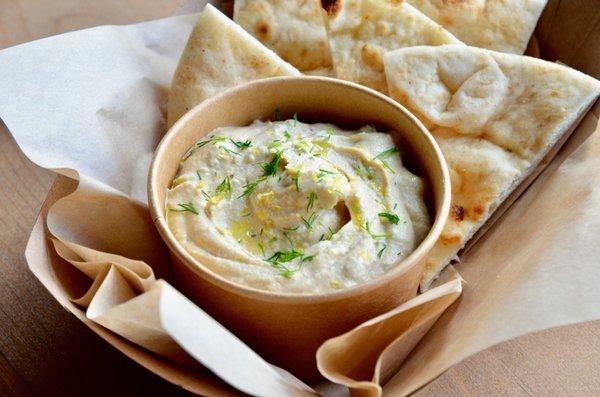 Hummus and Pita made fresh