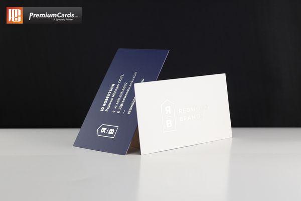 Silk and Silver Foil Business Cards