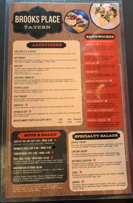 3/20/22 Menu