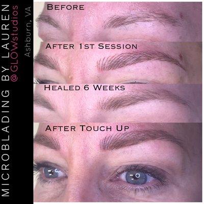 The progression of Microblading!