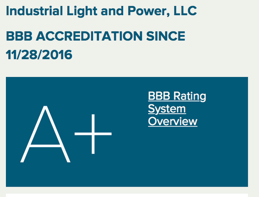 A+ rating on the Better Business Bureau as well!