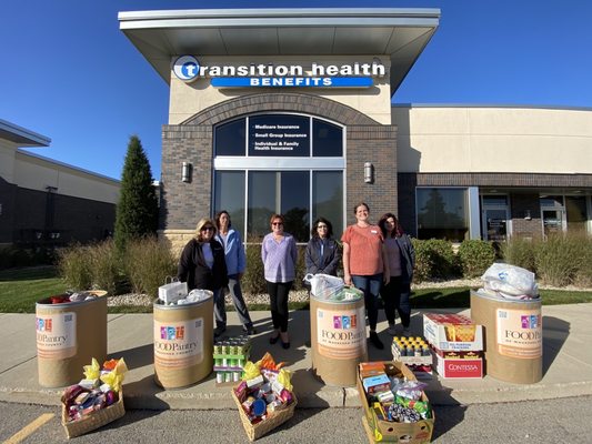 Transition Health Benefits supporting Waukesha food pantry.