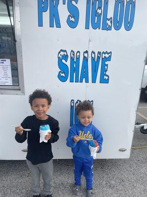 Yummy Spider-Man shaved ice!