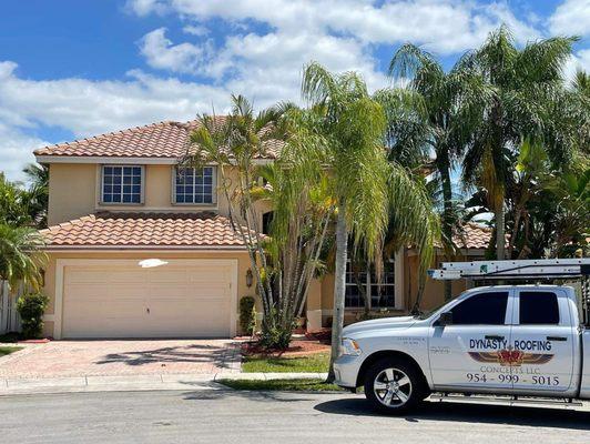 New Slope Tile Roof installed in Weston, FL by Dynasty Roofing Concepts