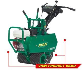 Ask about the newer sod cutters with rear swivel wheels, makes the job a lot easier.