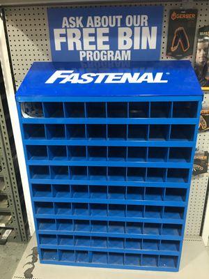 Fastenal offers a wide range of vendor managed inventory and binstock programs.  Give us a call or visit our location for more information