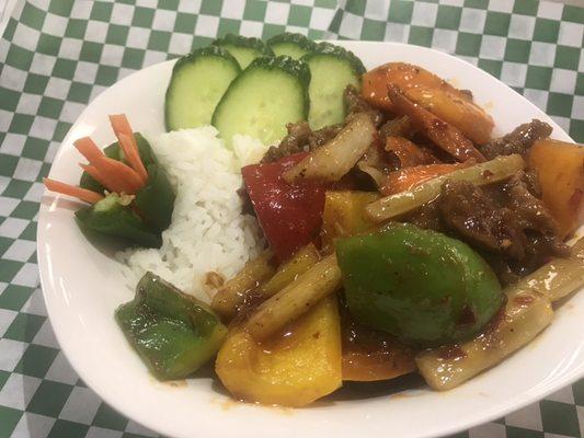 Beef stir fry