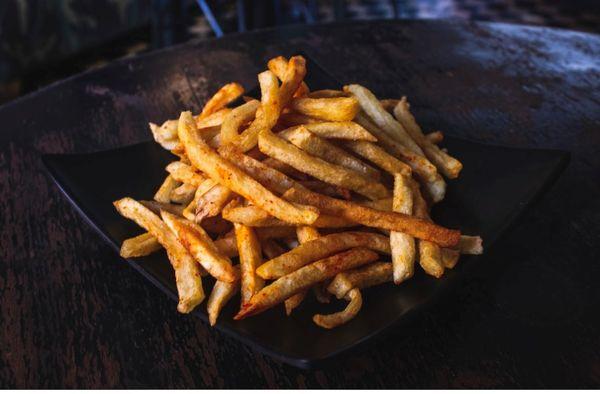 Hand cut shoestring fries