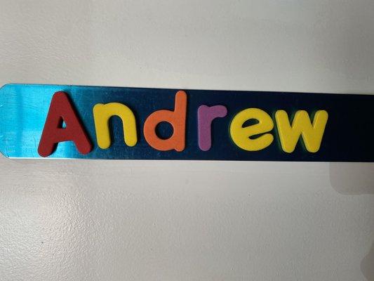 Colorful Door Name Tag