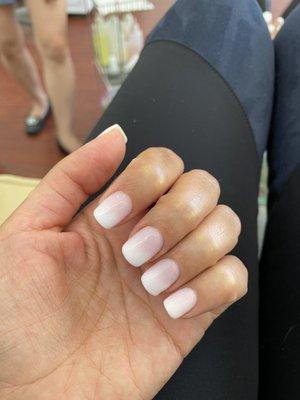 Couldn't be happier with their work! I've done dip in powder ombre and regular pedi... they do a flawless job!