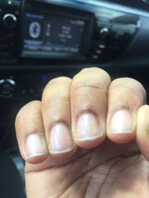 Not even a whole week after getting my nails done. I have never had hangnails like this in my life. Never!