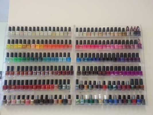 Our choice of colors! (*You can also BYOB (bring your own bottle... of nail polish). ;)