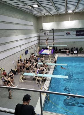 Typical diving competition as we host a couple of huge AAU/ USA Diving Meets a year.