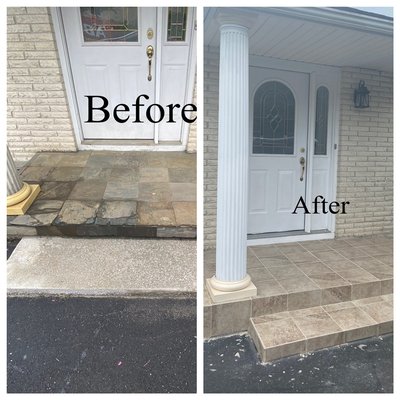 Exterior tile restoration