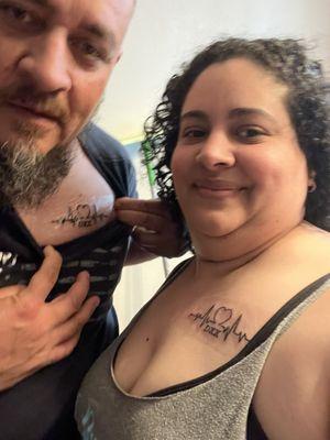 Husband and wife matching tattoos!