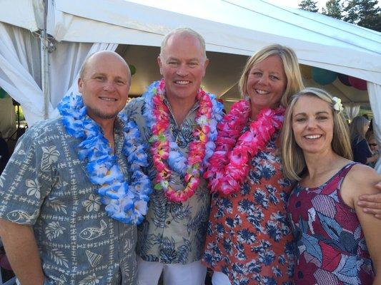 At the Wags to Riches luau with actor Neal McDonough!