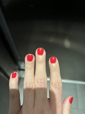 Great gel manicure on short nails