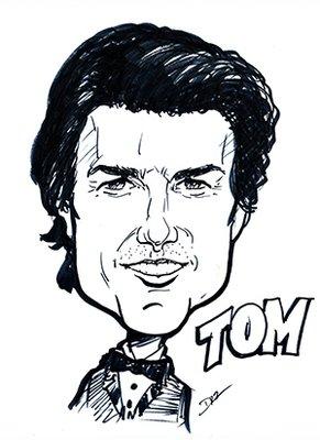 Caricature art of Tom Cruise by Caricature artist David Zamudio