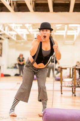 The Tramp - Janelle at dress rehearsals at the DD studio.  Our fearless leader.