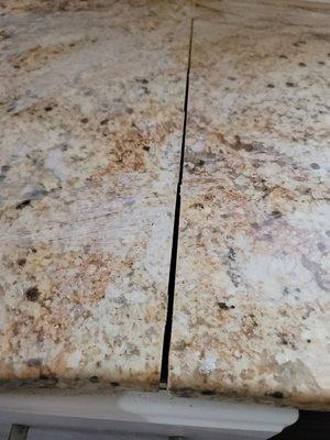 Gap in counter top