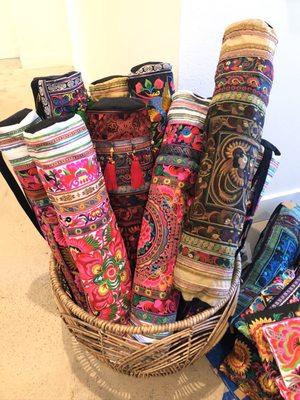 Yoga mat bags from Brooha and other fun bags.