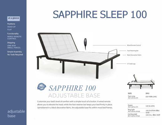 Sapphire Sleep Adjustable Bases