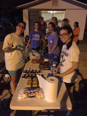 Lots of room for S'mores by the basketball court