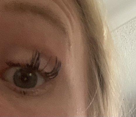 Had my lashes done last Thursday paid $100 plus tip & this was 2/3 days later