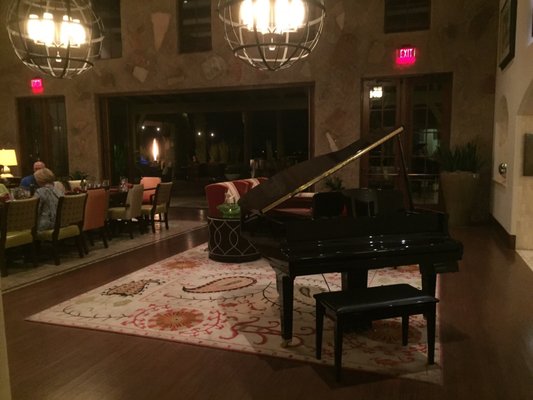 Grand piano in one of the large and gorgeous common areas.