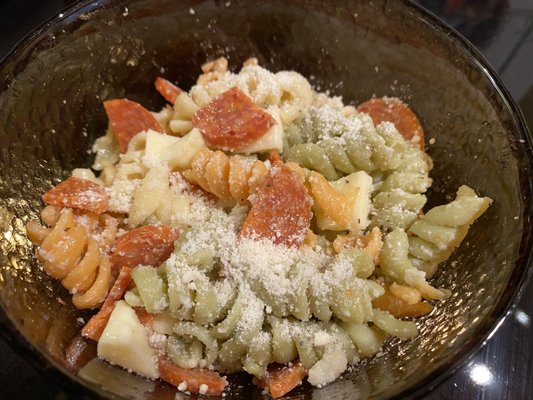 Tri-color pasta salad