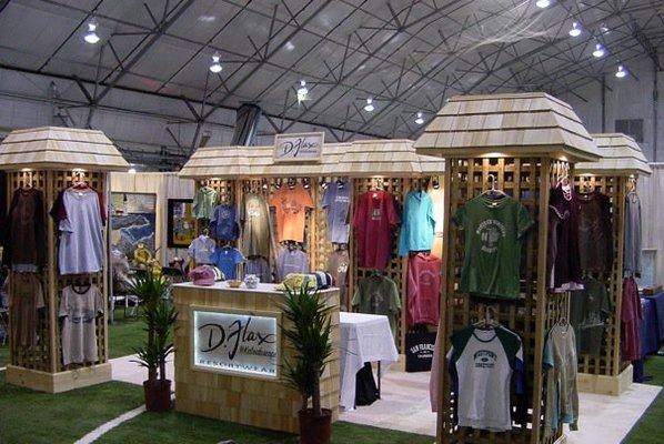 Showing the D.Flax line at a trade show.