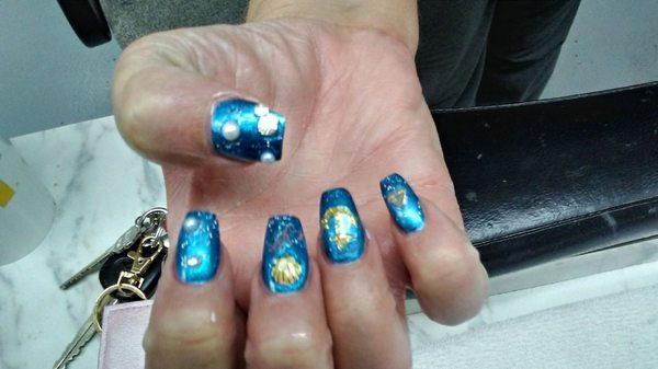 Ocean nails theme