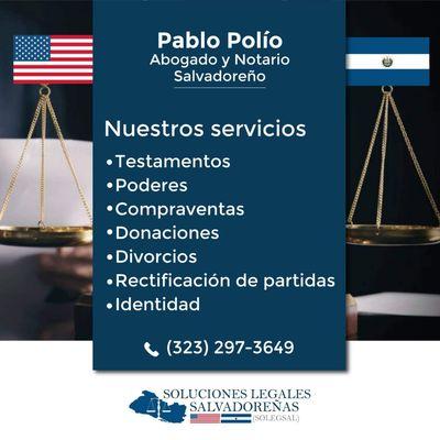 Consulta por todos nuestros servicios legales salvadoreños