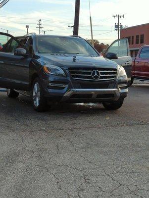 My baby getting detailed, well a bath, vacuum, dusted and tire shine.