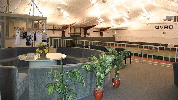 Our lobby is great for gathering and watching tennis