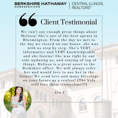 Client testimonial