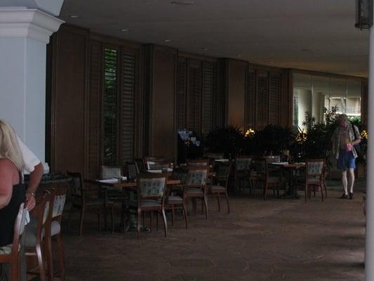 some of the terrace dining area