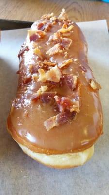 Maple bacon bar! Amazing looking donut that tastes delicious.