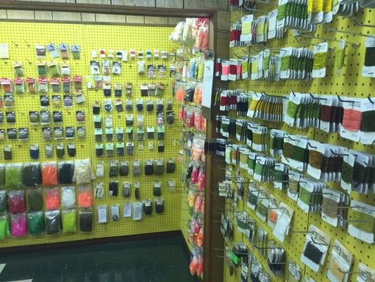 Wide selection of fly tying materials