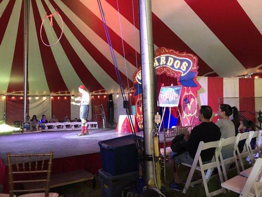 Clown / Mime at Venardos Circus in Santa Cruz