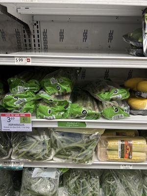 Pre-packed asparagus. Never know what you might get (as you can see, Publix lives to prepackage much of their produce