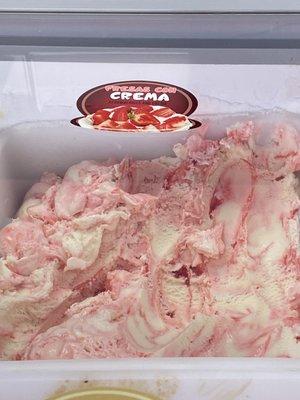 Fresas con crema ice cream