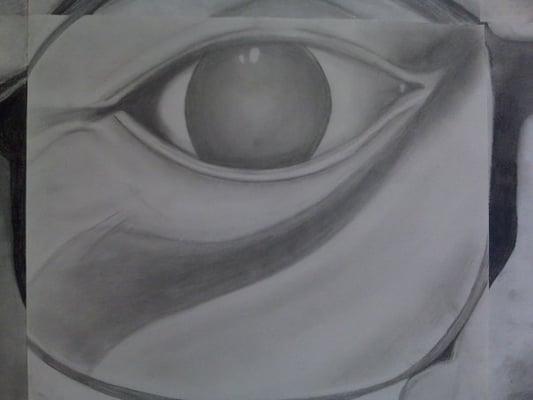 The left eye I drew for my final project with Larry Robinson at UC berkeley ext. Drawing fundamentals.