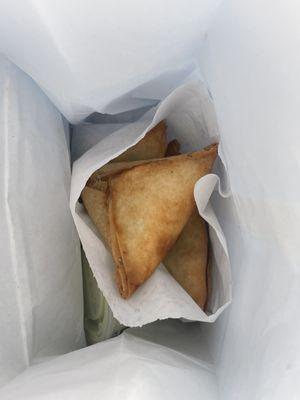 Veggie samosas