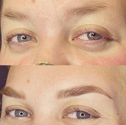 Microblading before and after