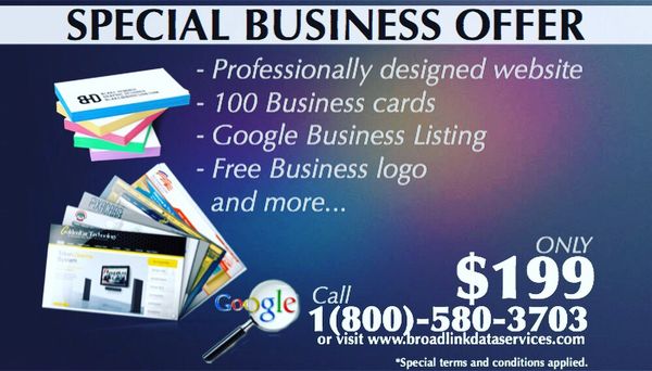 Broadlink Data Services LLC is offering small business owners and skilled professionals an opportunity to get their business online.