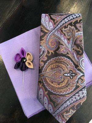 Pocket square and Tie Set