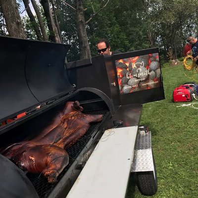 123# Whole Hog (Bertha) - Roasted for a Wedding on Sacandaga Lake