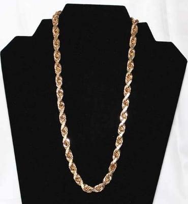 Rope Necklace Diamond Cut