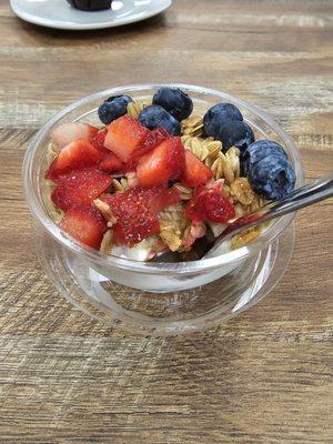 Fruit and Yogurt Parfait ,  I would seriously eat one EVERY DAY!!! and the granola is homemade YUM